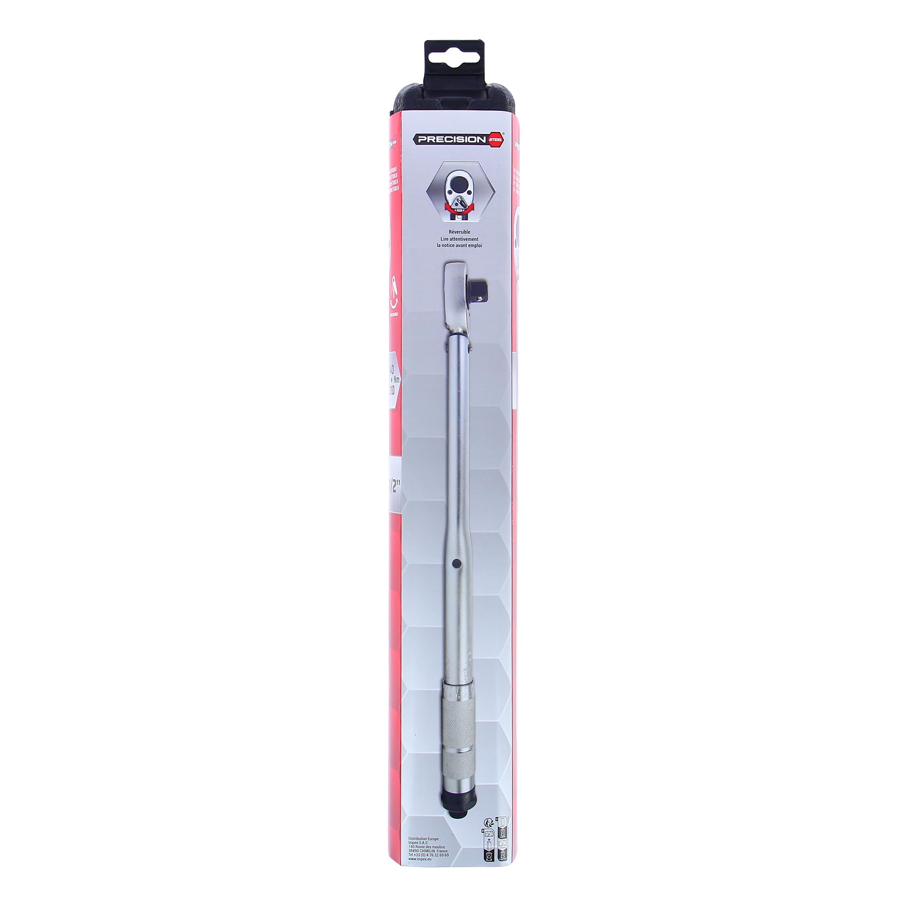 PRECISION STEEL Clé dynamométrique 1/2" 28-210 Nm coffret TUV