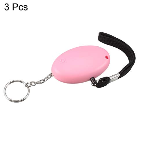Sourcing Map Electronics alarme personnelle 130dB rose 3 pcs