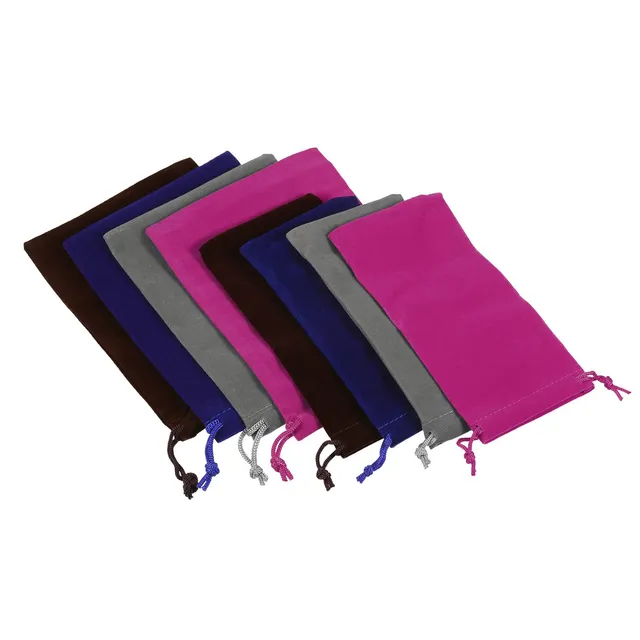 Sourcing Map Pochette Flanelle Cordon 8 pcs Multicolore 17x8