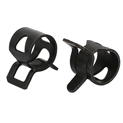 SOURCINGMAP Industrial collier serrage ressort 8mm noir 10pcs