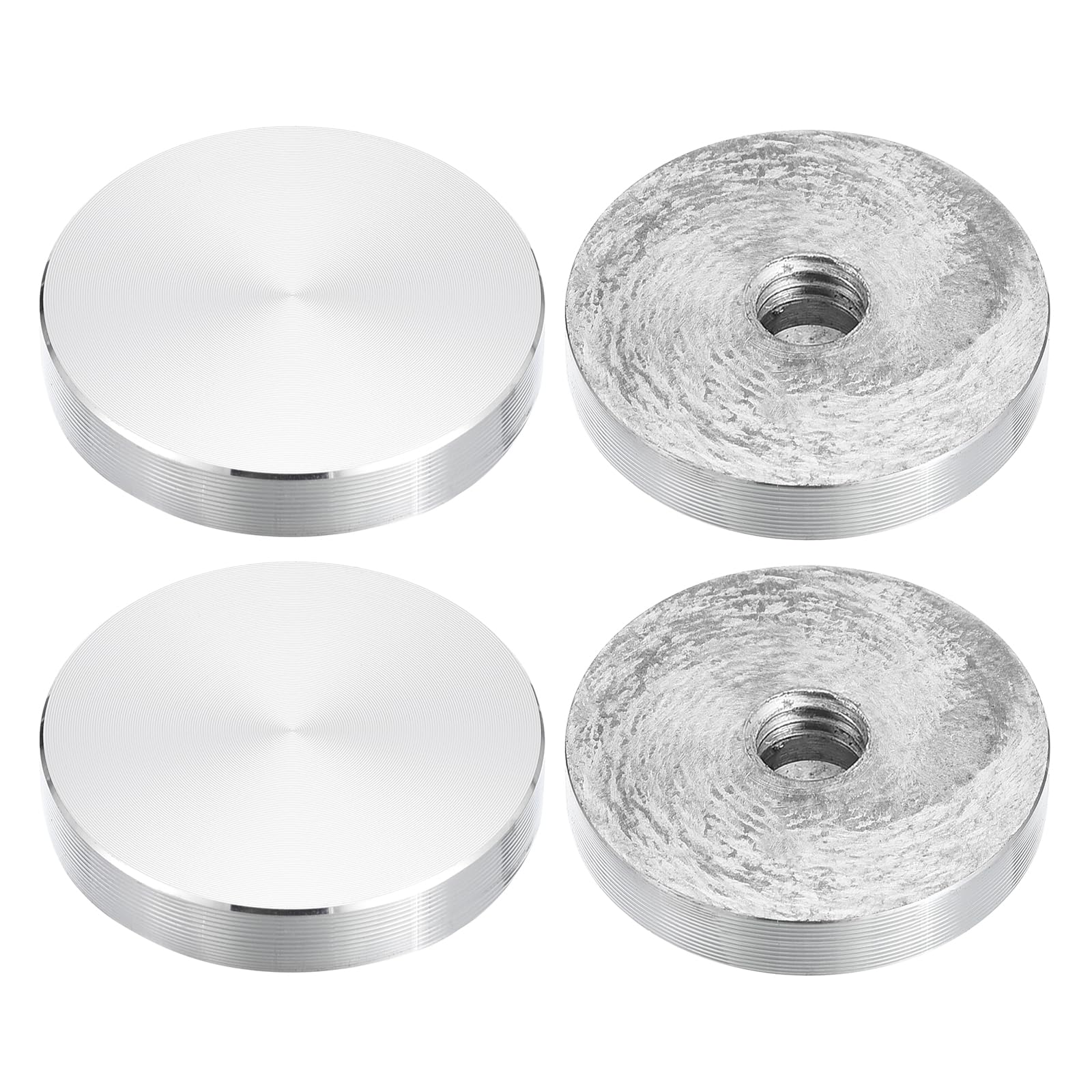 Sourcingmap Disque Aluminium Rond 40mm Argent 4 Pièces