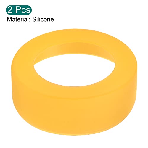 Sourcing Map Home Protège-bouteille Silicone 62mm Orange Lot 2