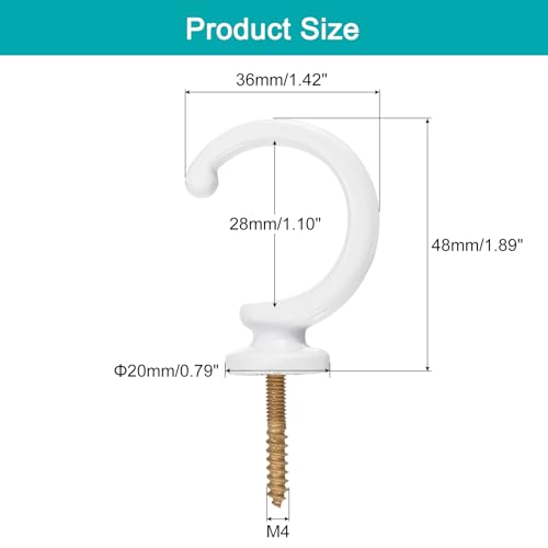 Sourcingmap Home & Garden Embrasse rideau alu blanc x2