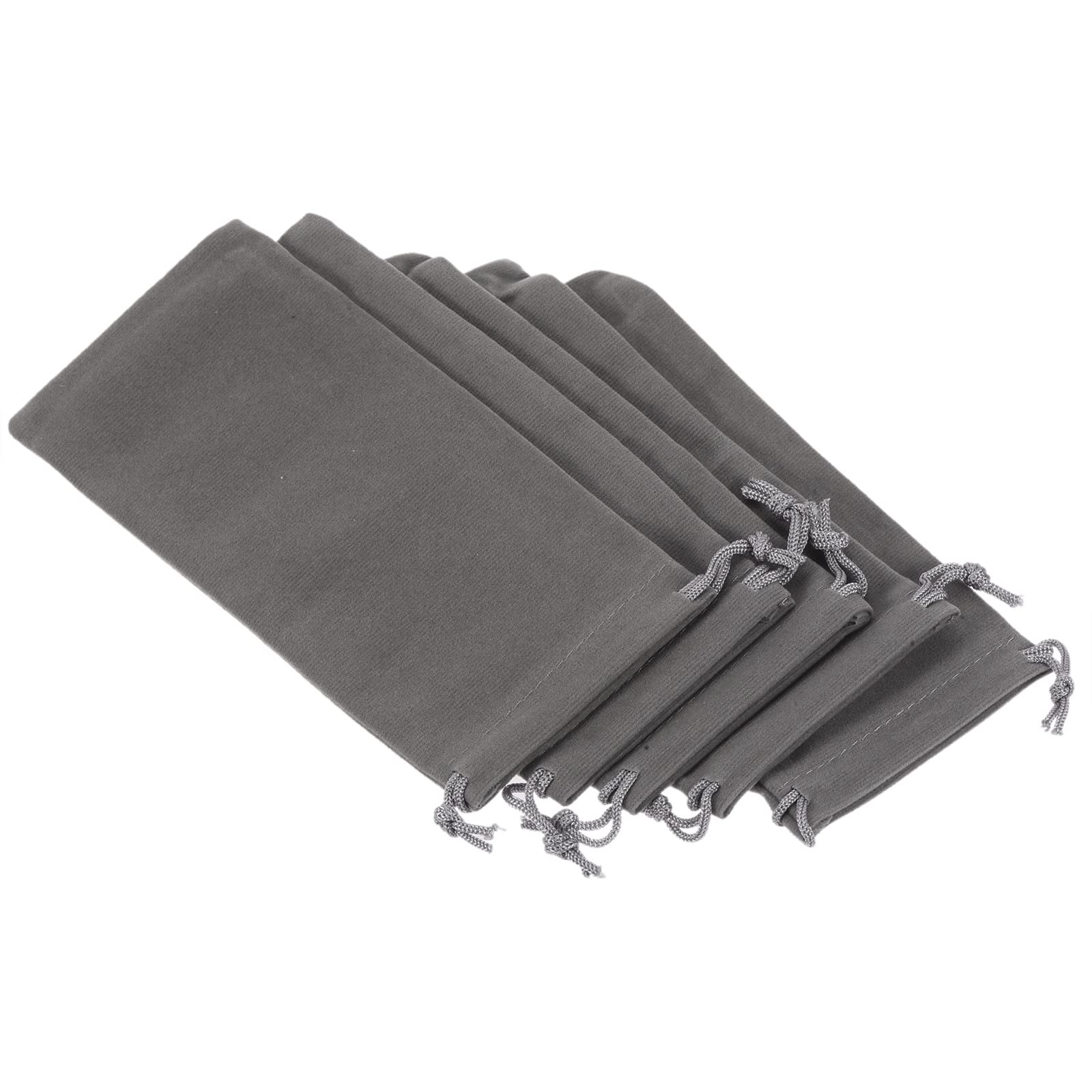 Sourcing Map pochette microfibre gris 17x8cm lot 5 lunettes