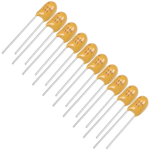 Sourcing Map 3.3uF 35V condensateur tantale radial 10 pcs