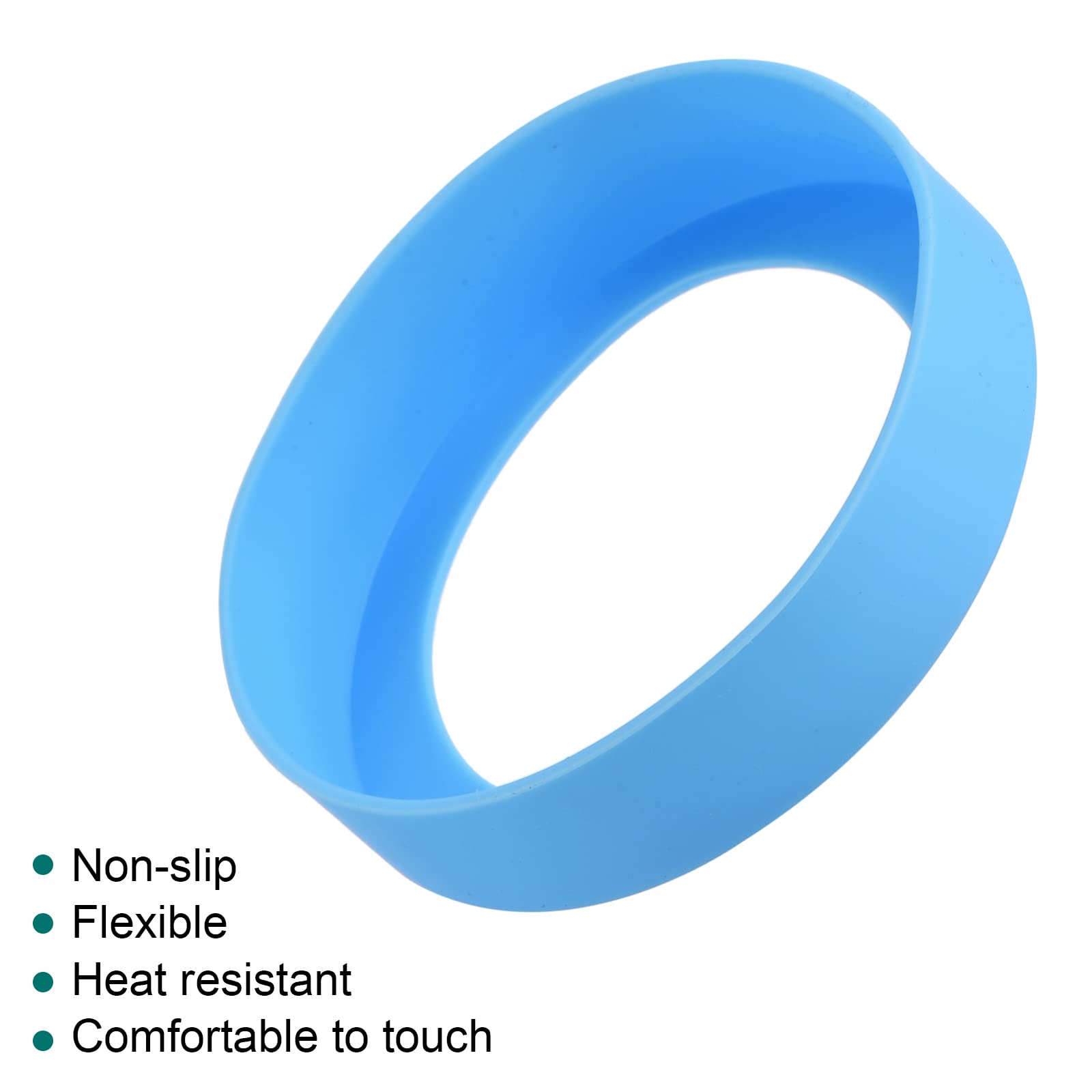 sourcing map Home Garden housse silicone 67mm bleu lot 4 antidérapant