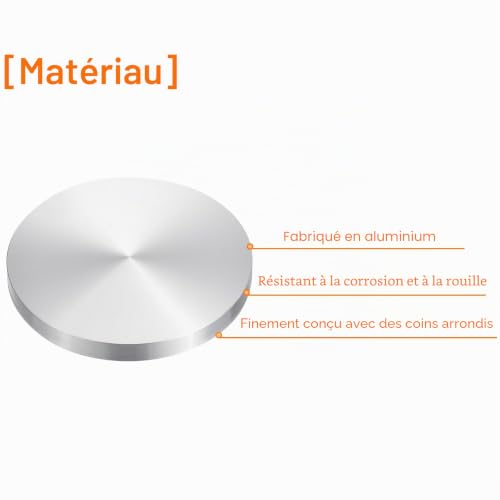 SOURCINGMAP Industrial Disque Aluminium Rond 80mm M10 Table Verre
