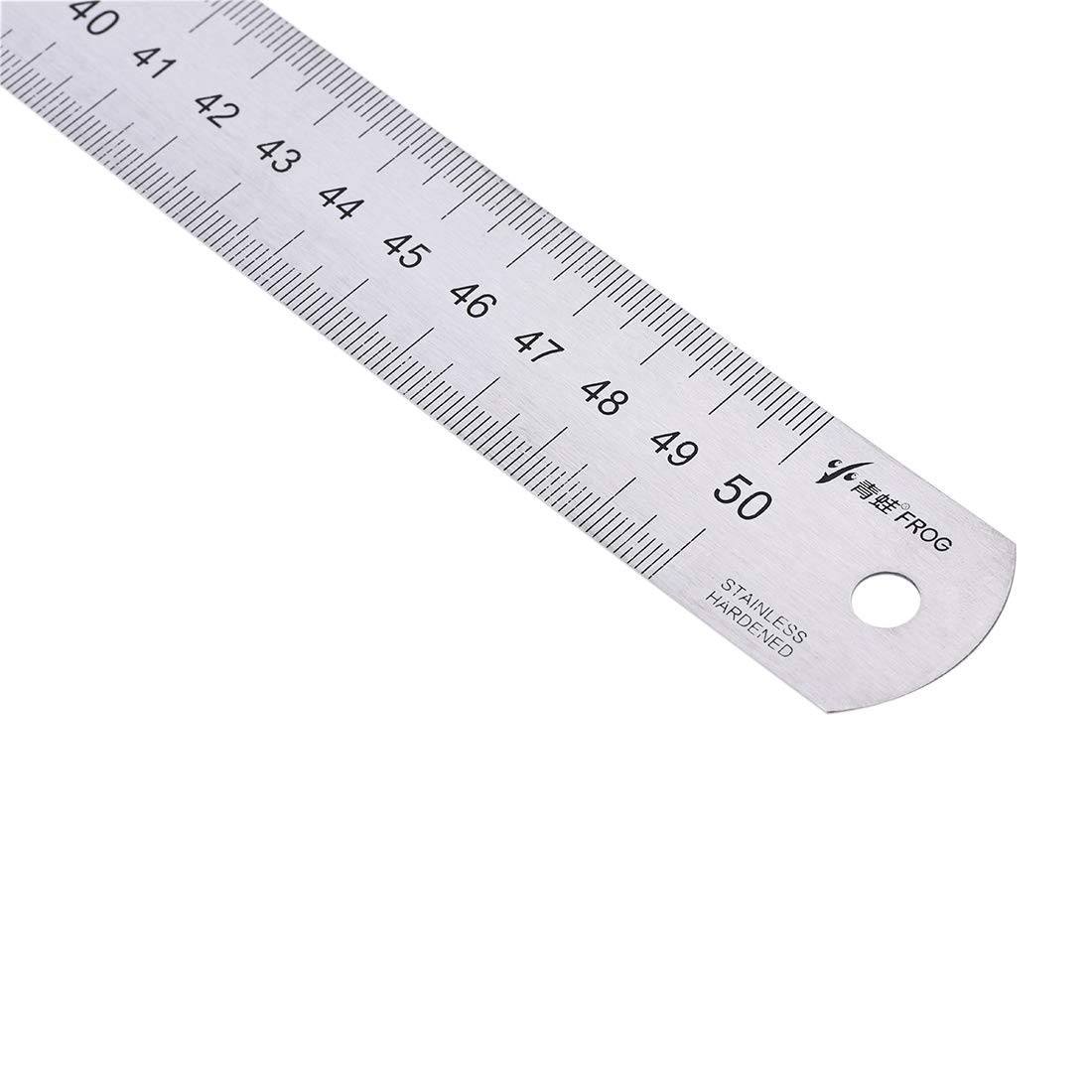 sourcing map règle inox 50 cm outil mesure trou suspension