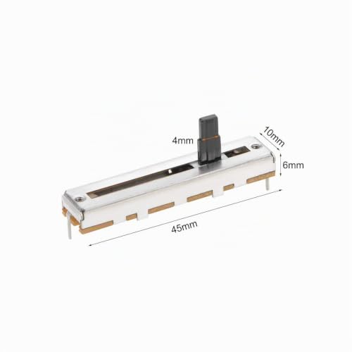 Sourcing Map B10K Potentiomètre à Glissière 45mm Lot 5 Linéaire