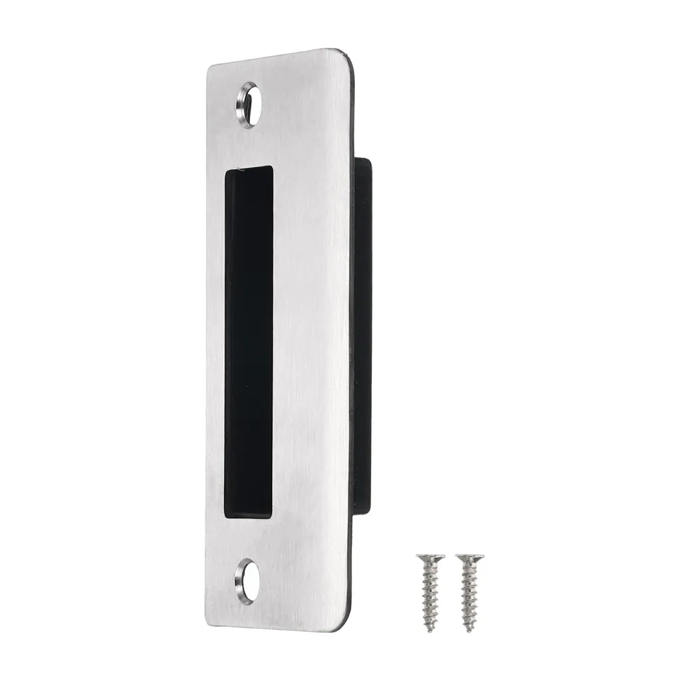 Sourcingmap Home & Garden plaque gâche 90x40 mm inox argent