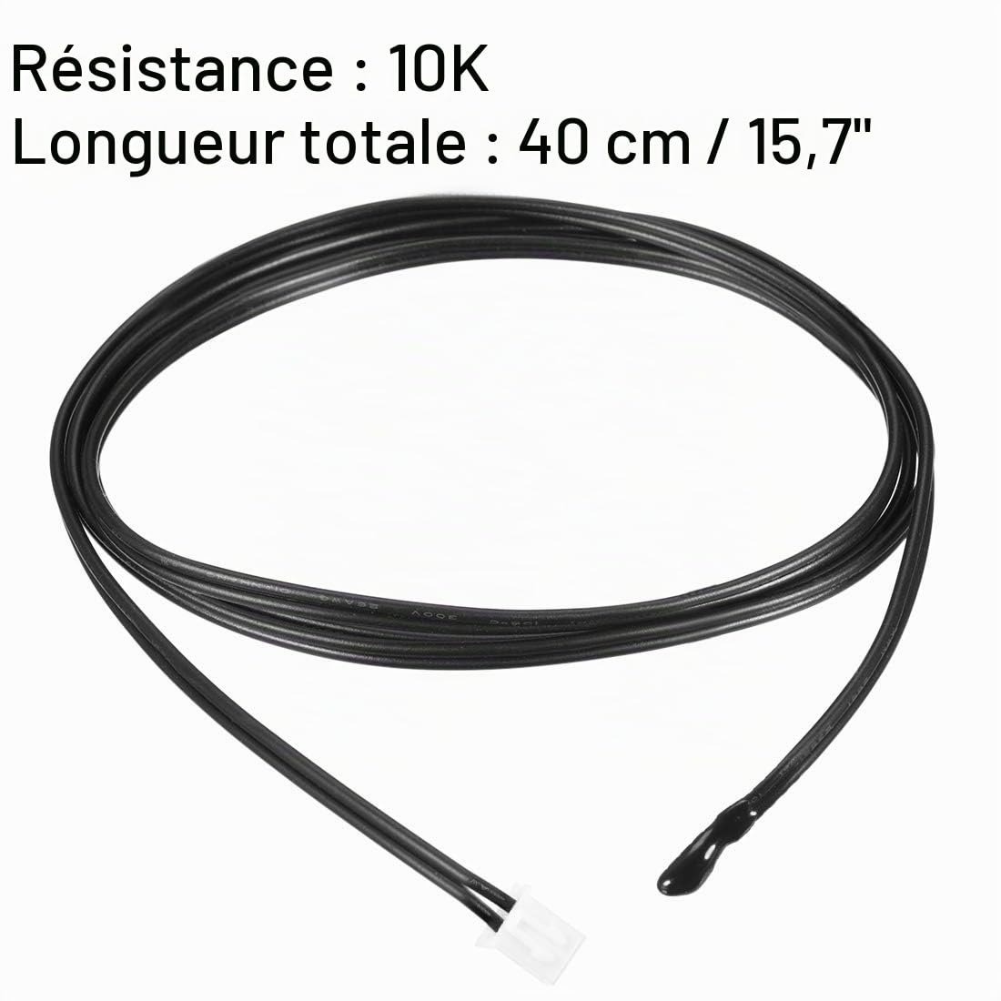 sourcing map Sonde NTC 10K époxy 40cm climatiseur