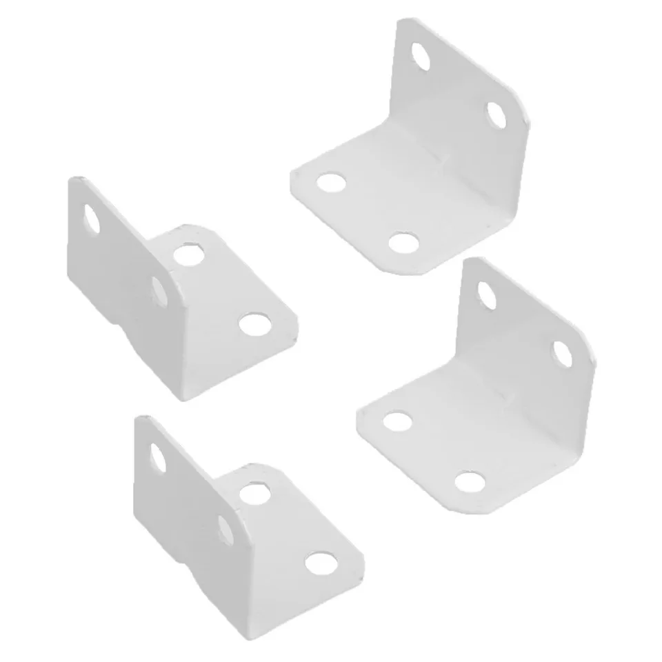 Sourcing Map Home Garden équerre angle blanc 4 pcs acier