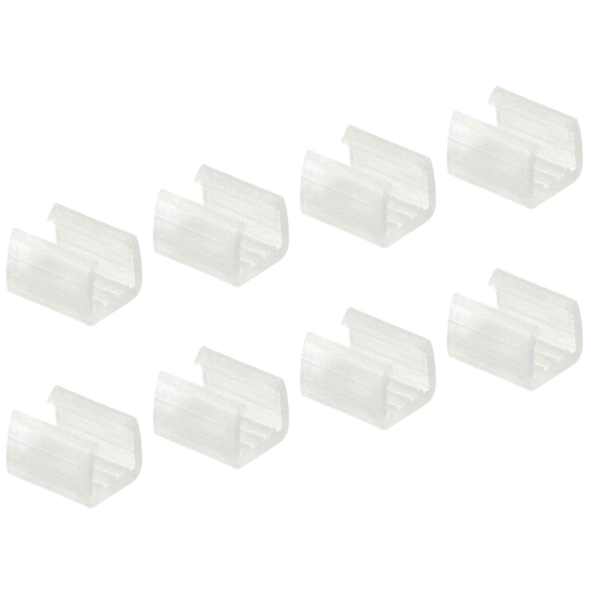 sourcing map Industrial clips néon LED 8 mm transparent lot 50
