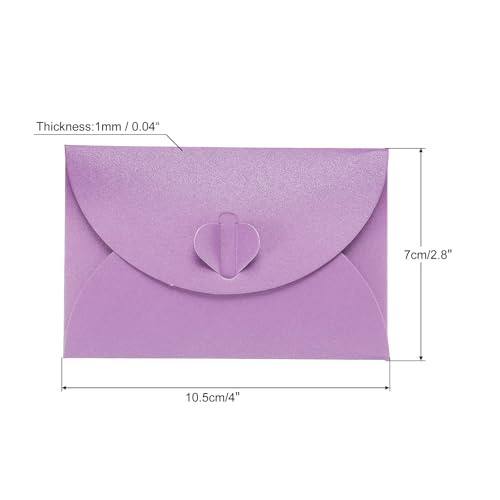 sourcing map Office mini enveloppes papier violet cœur 24 pièces
