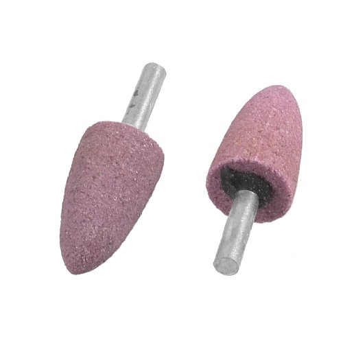 Sourcingmap Meules montées coniques 20 mm lot 2 roses