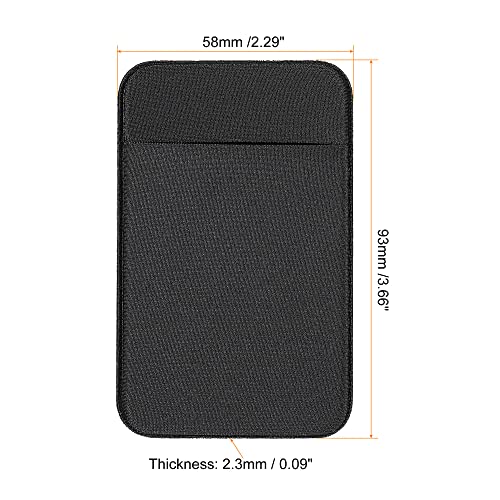 Sourcing Map Electronics porte-carte téléphone noir lot 3 spandex