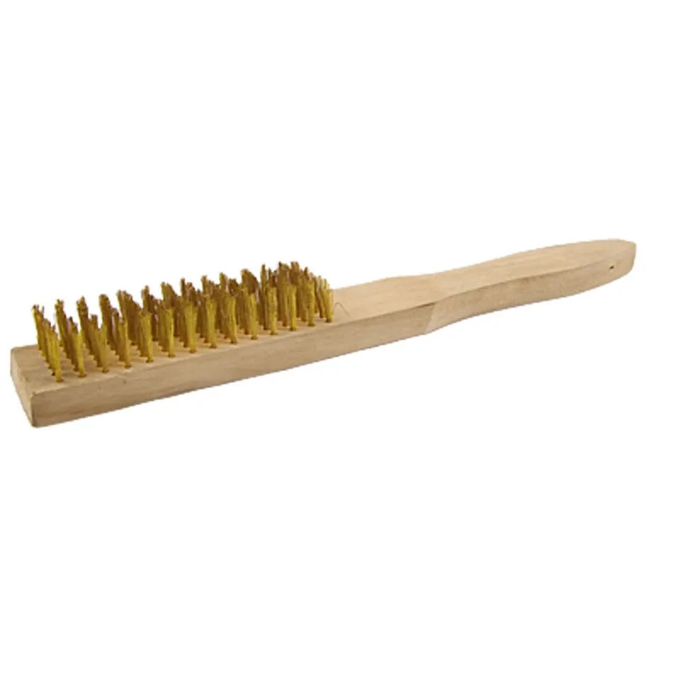 Sourcingmap Brosse Laiton Manche Bois 22,5cm