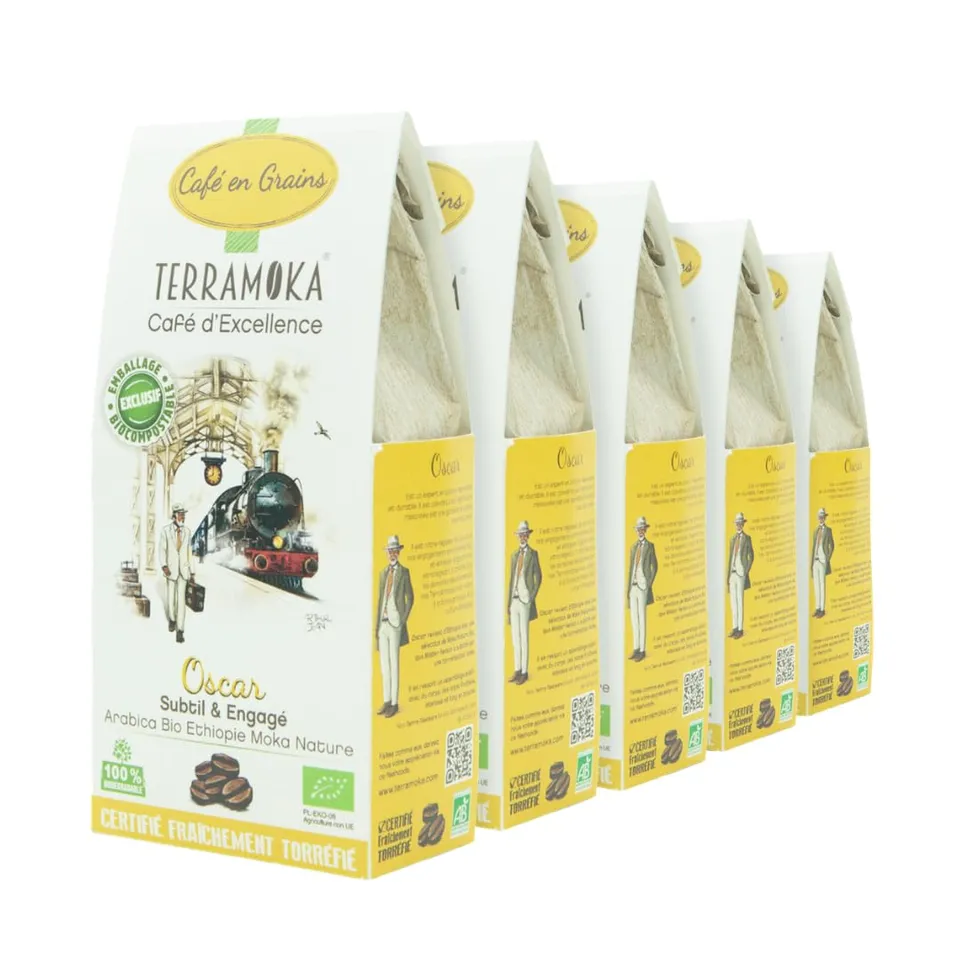 Terramoka Sir Oscar café en grains bio Ethiopie 1 kg fruité