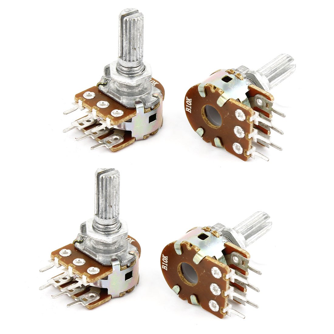 sourcingmap Industrial potentiomètre B10K 10K 6 broches 4pcs