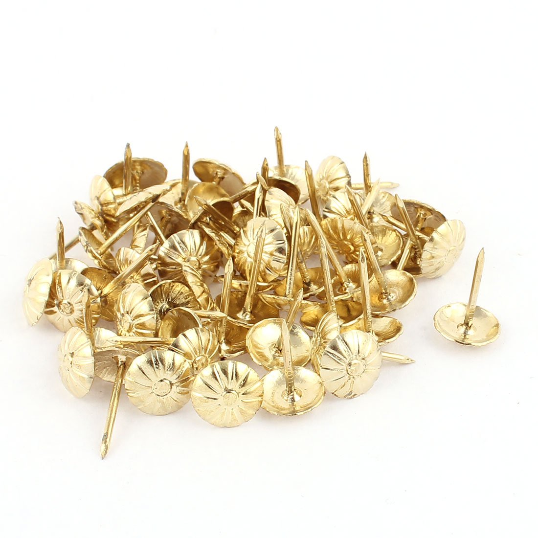 sourcing map clous tapissier fer doré 11mm lot 60