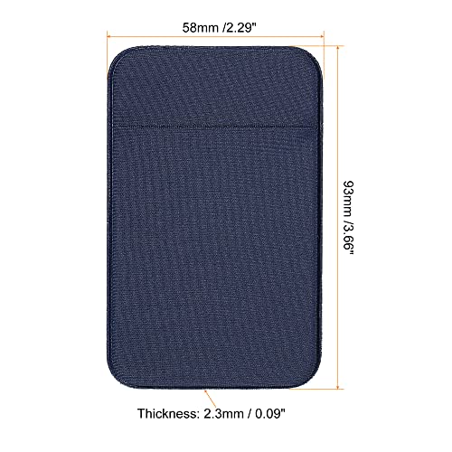 sourcing map Pochette carte téléphone spandex bleu marine lot 3