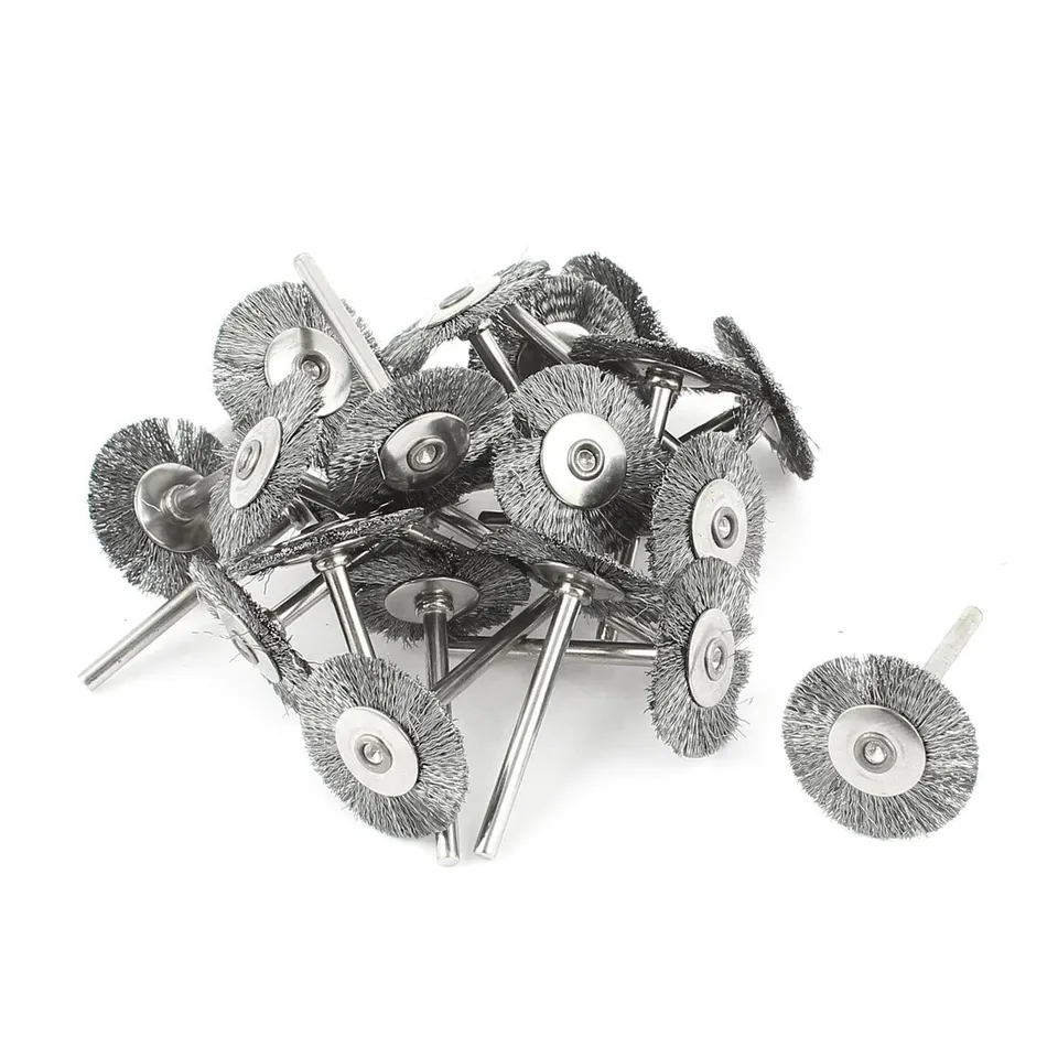 Sourcingmap Roue Polissage Fil Métal 25mm Lot 22 Tige 3mm