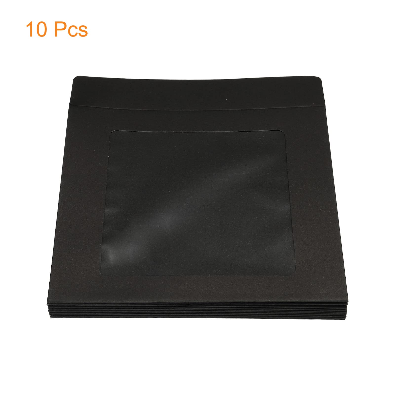 Sourcing Map 18x16 Enveloppe Fenêtre Noire Simple Face x10