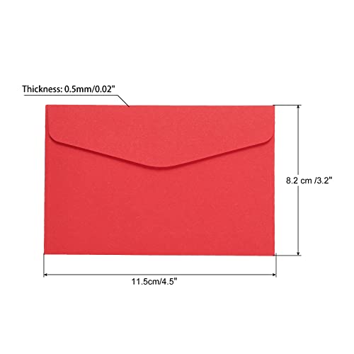 Sourcing Map Office enveloppe mini papier rouge 8,2x11,5 cm lot 60