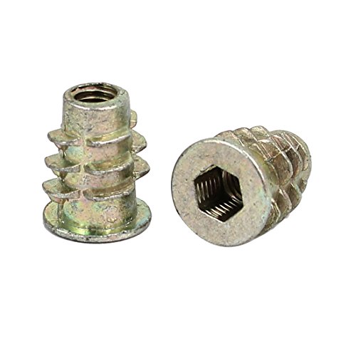 Sourcing Map Home & Garden Insert Fileté M5x14mm Écrou Bronze 20 pcs