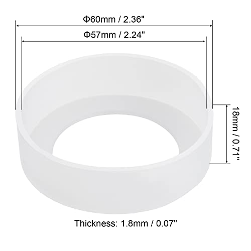 sourcingmap Botte Bouteille Silicone Blanc Lot 4 57 mm Antichoc