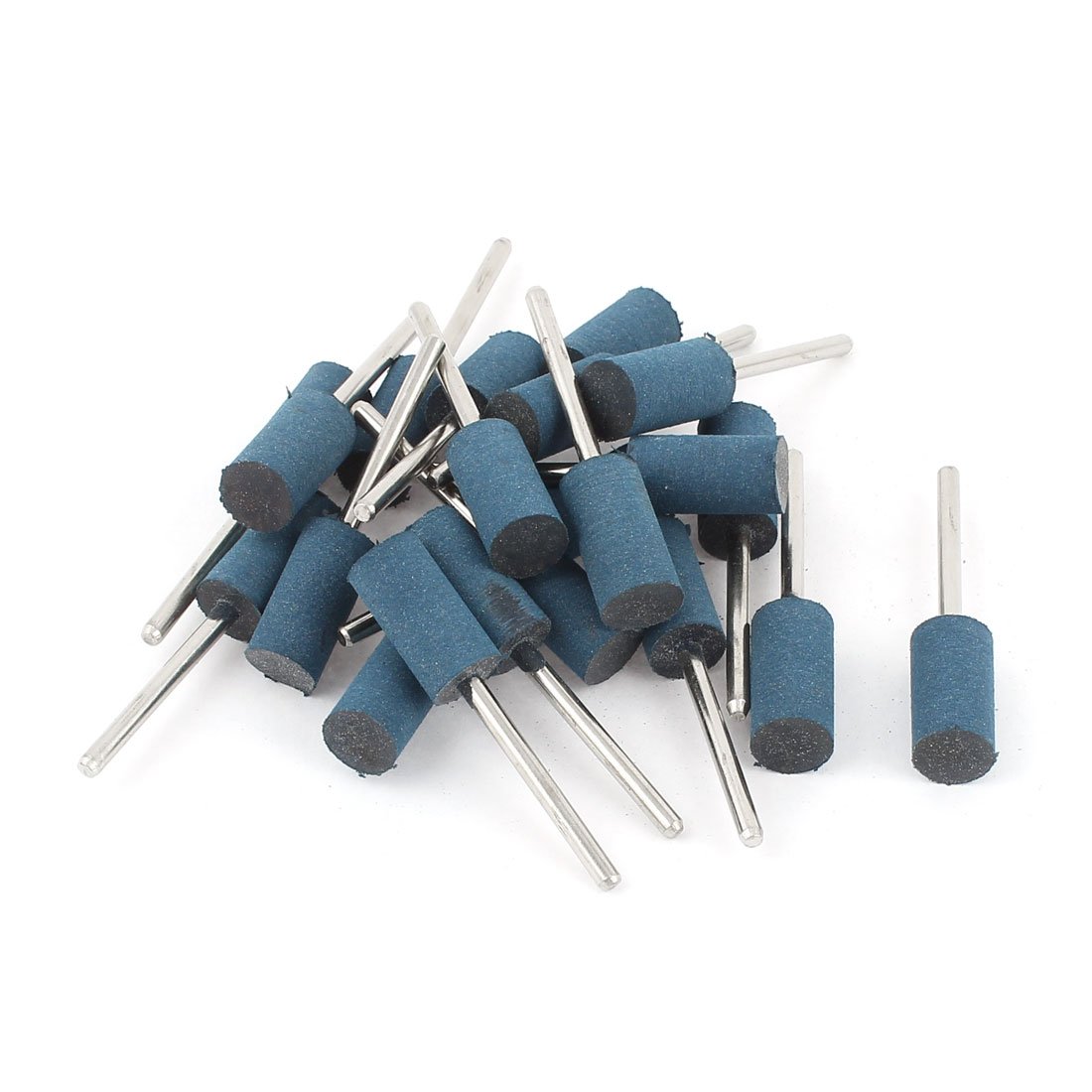 Sourcing Map meule caoutchouc 10mm tige 3mm bleue lot 22