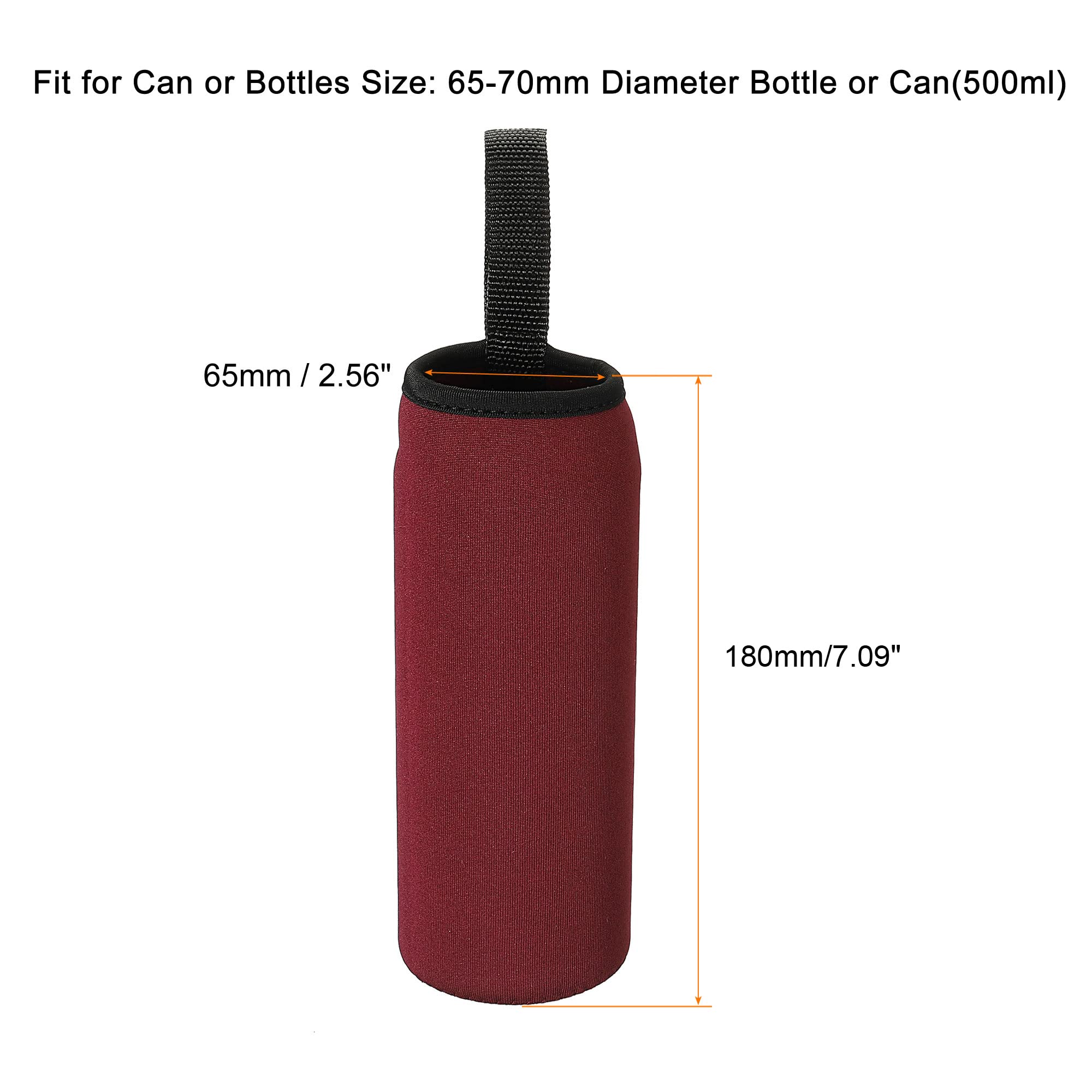 sourcing map Home & Garden manchon bouteille 500ml lot 8 bourgogne