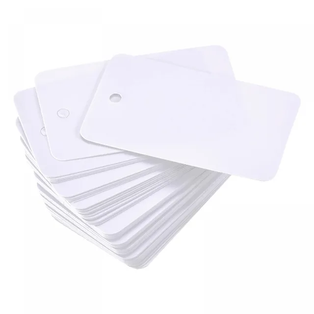 Sourcingmap Étiquettes Plastique 30x50mm Blanc Lot 100 Étanche