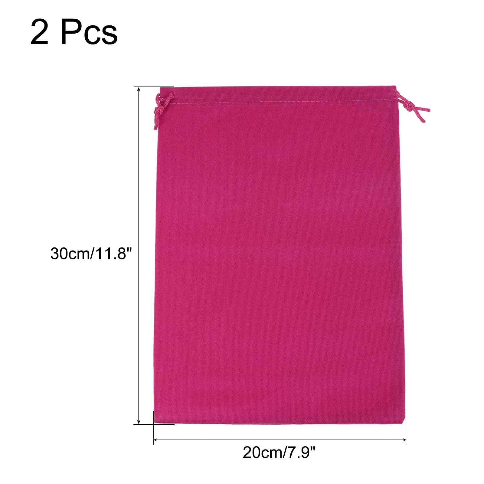 sourcing map pochette microfibre rose rouge 30x20cm lot 2
