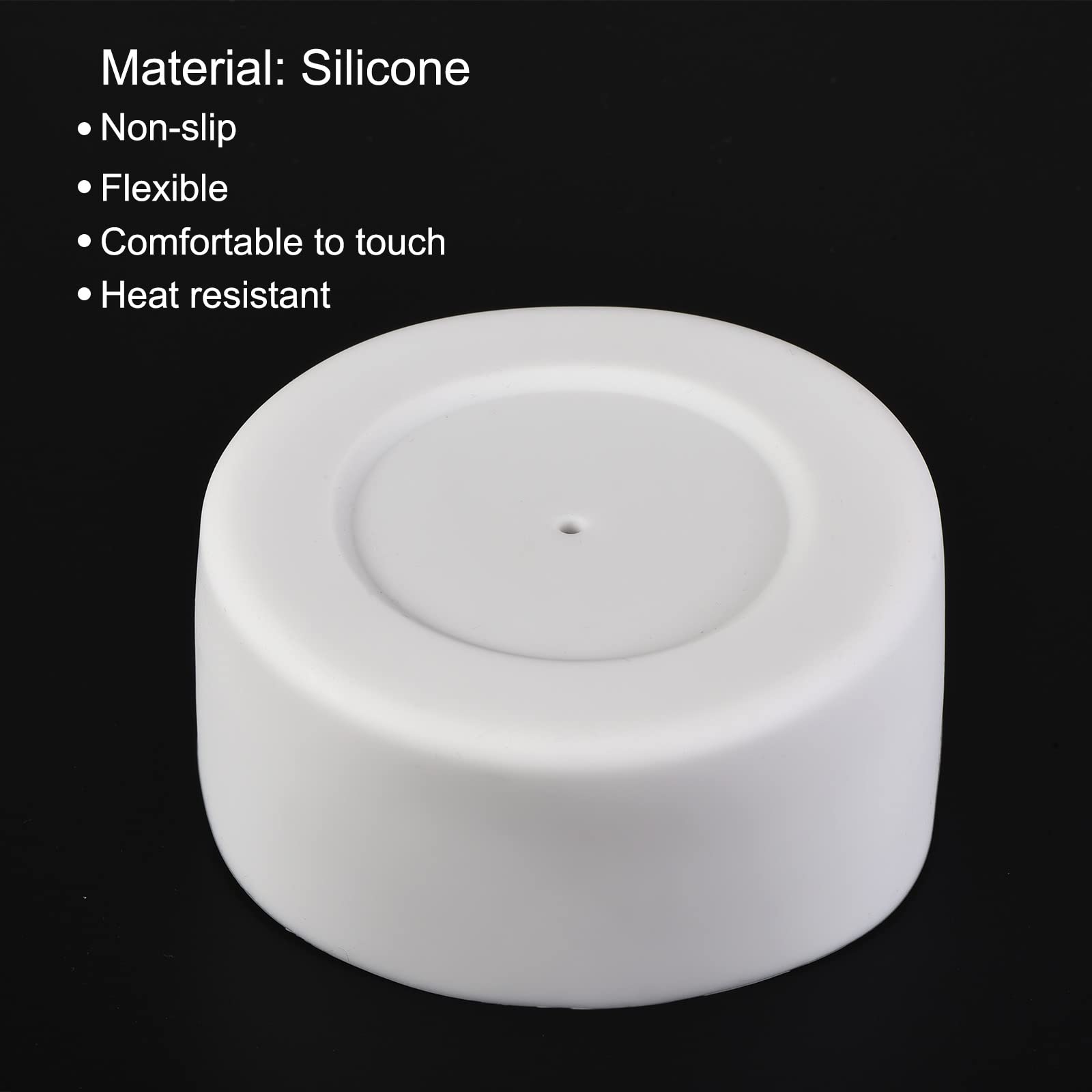 Sourcing Map 2 Protège-bouteille silicone blanc 90mm antidérapant