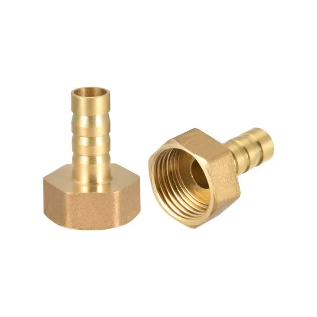 Sourcing Map Industrial Raccord Cannelé Laiton 10mm G1/2 2pcs