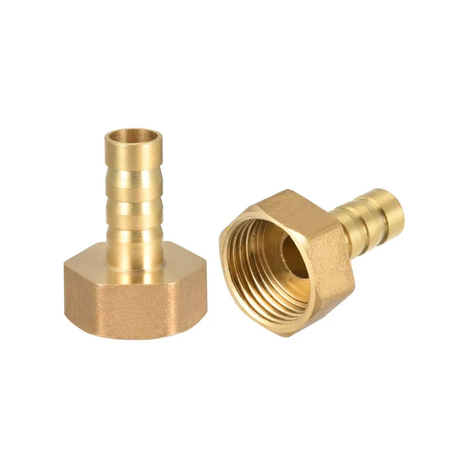 Sourcing Map Industrial Raccord Cannelé Laiton 10mm G1/2 2pcs