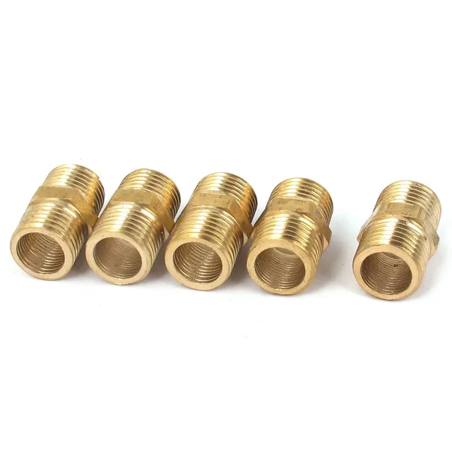 sourcingmap Raccord hexagonal laiton G1/4 lot 5