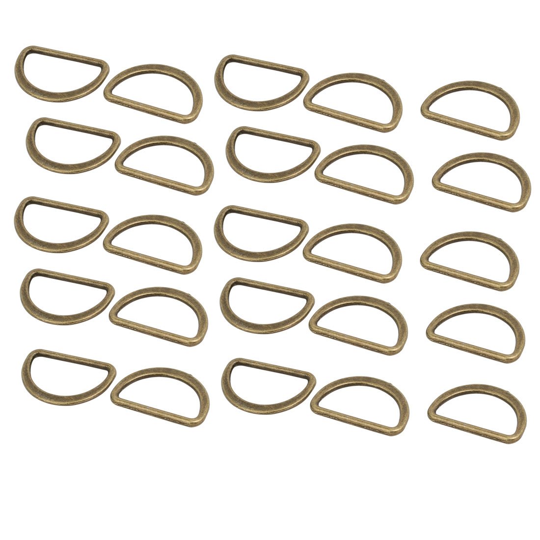 Sourcing Map Home & Garden anneau soudé bronze zinc 25mm lot 25