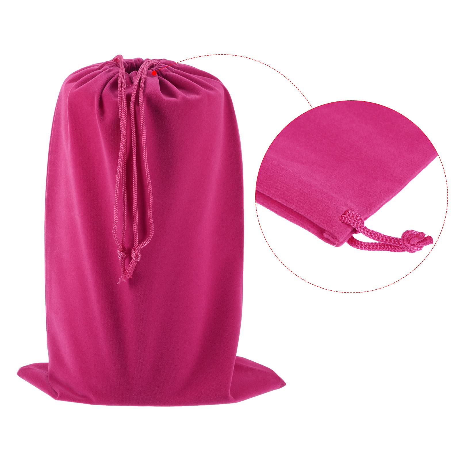sourcing map pochette microfibre rose rouge 30x20cm lot 2