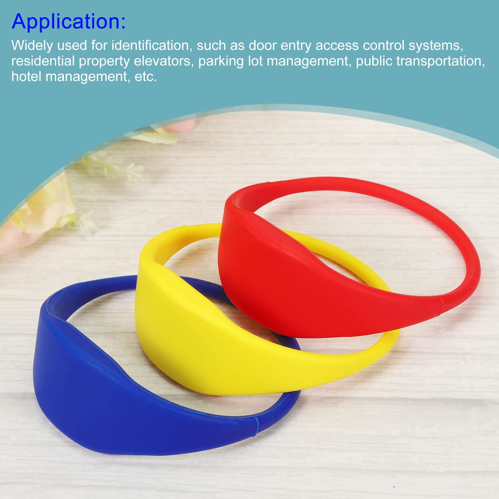 Sourcing Map Electronics bracelet RFID 13,56 MHz 3 couleurs lot de 3