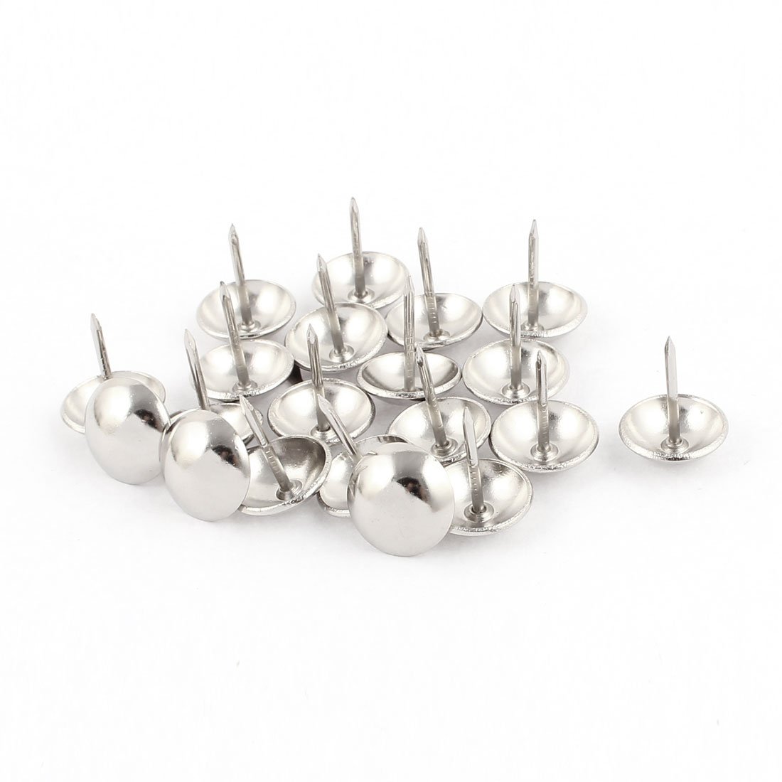 Sourcing Map 20 clous tapissier 16mm acier inox argenté