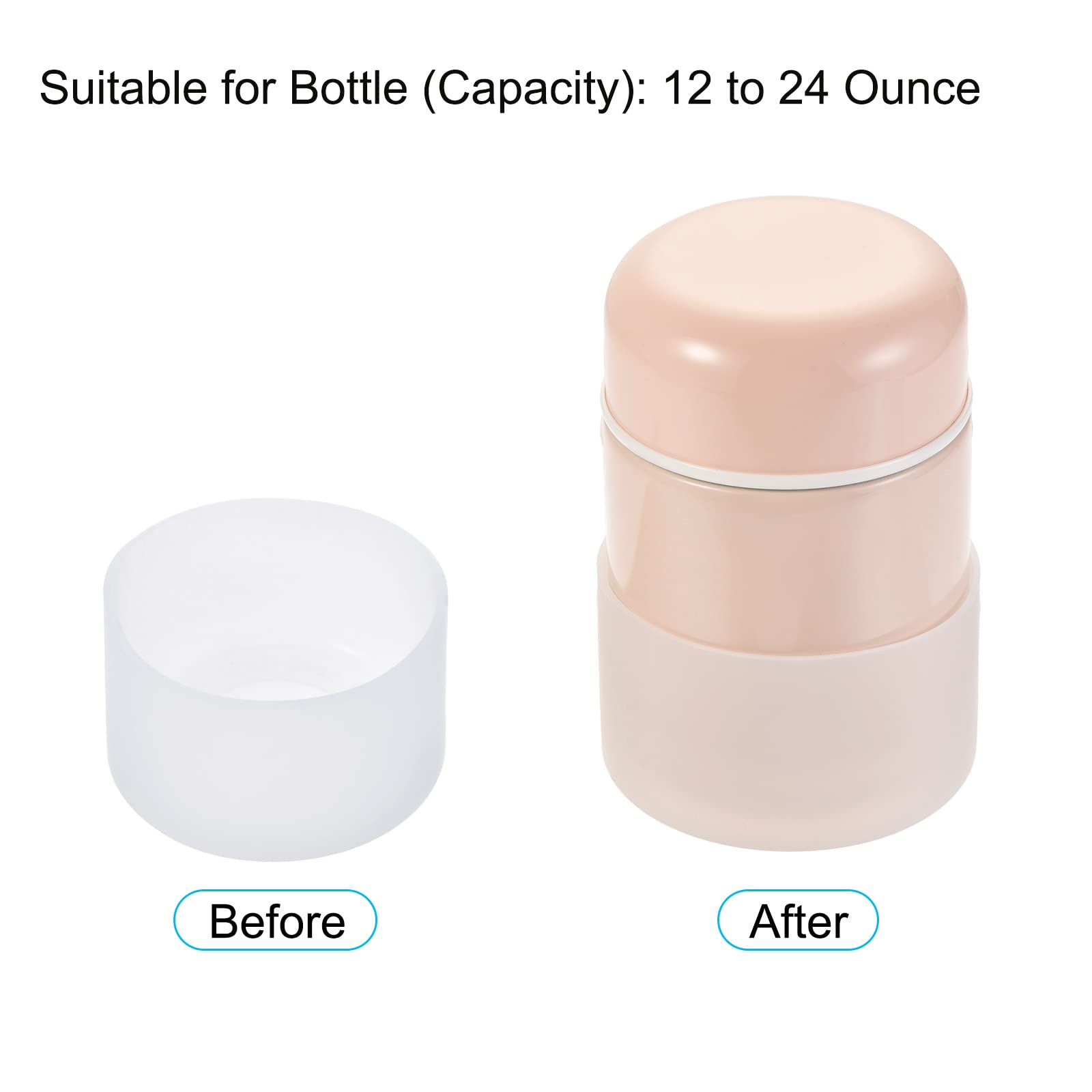 SOURCINGMAP Home & Garden protège-bouteille silicone translucide lot 2