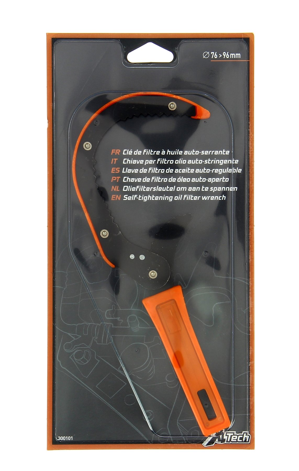 PRECISION STEEL Clé filtre à huile auto-serrante 76-96mm