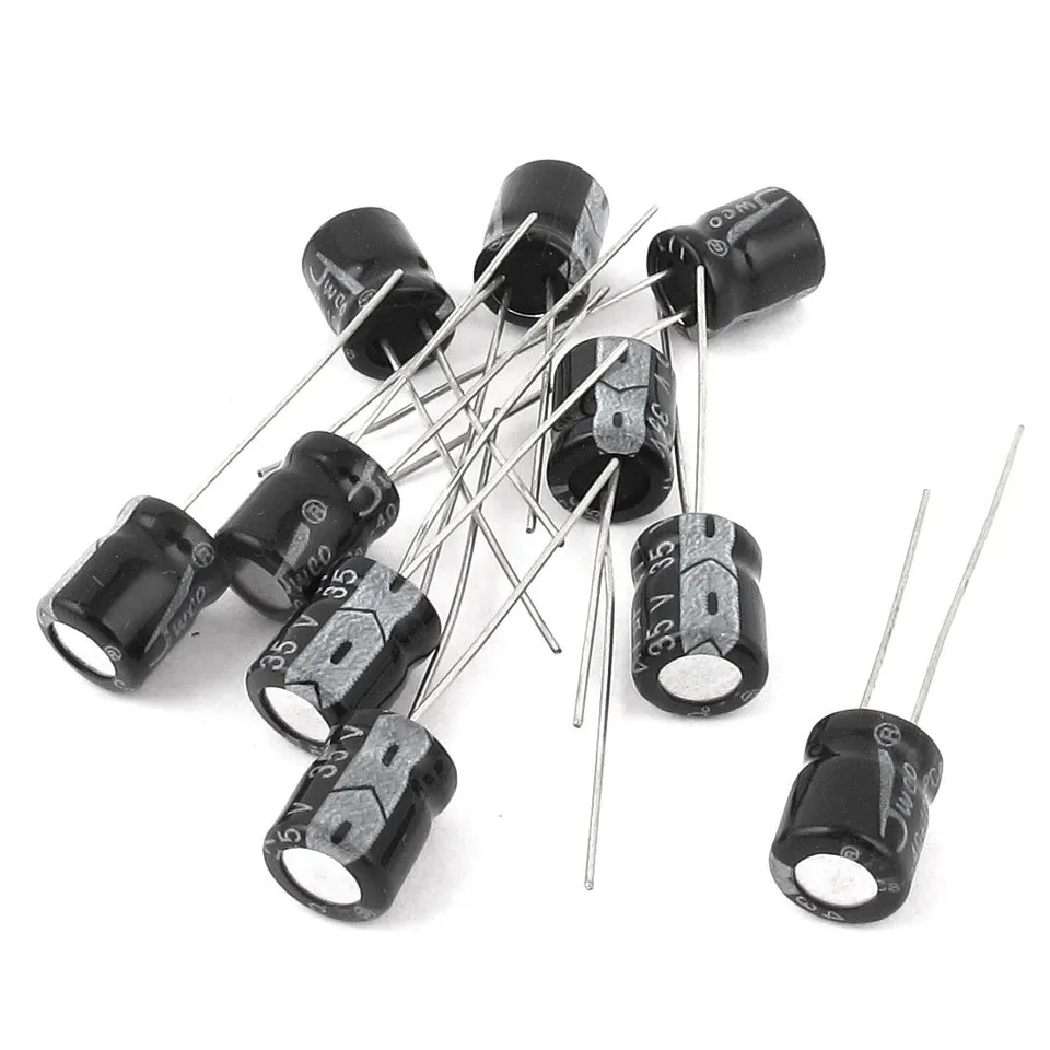 Sourcingmap Condensateur Électrolytique 47uF 35V 10 Pièces 6x8mm