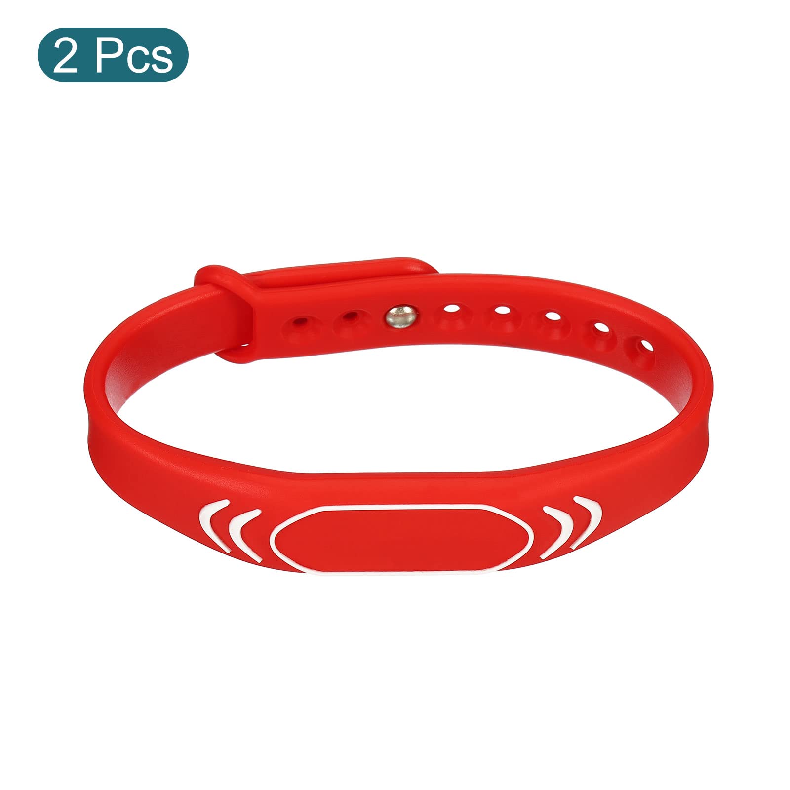 sourcing map TK4100 bracelet RFID rouge 2 pièces 125KHz