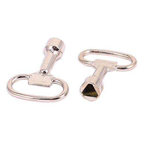 Sourcingmap Home & Garden clé triangulaire 8mm argent lot de 2