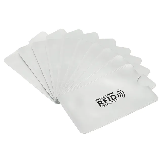 sourcing map Étui carte RFID NFC argenté lot de 30