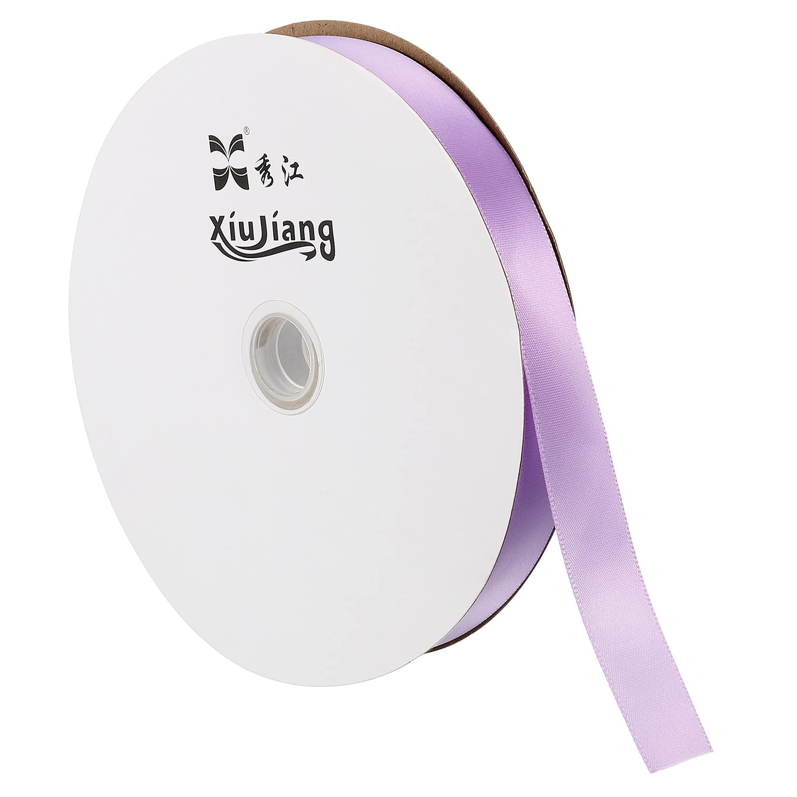 Sourcing Map Rouleau Ruban Satin Violet 20mm x 91,4m Polyester
