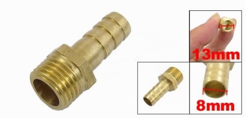 sourcingmap Raccord cannelé laiton 8 mm 1/4"
